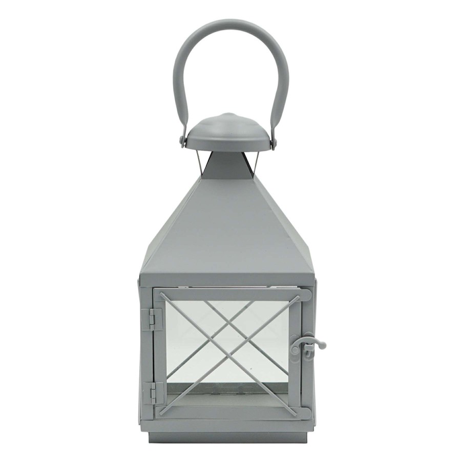 Home Accents * | Top Sellers Grey Metal Lantern, 11