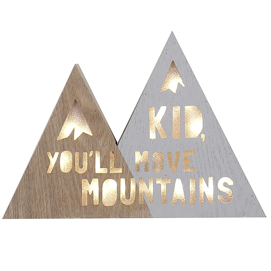 Home Accents * | Discount Sale Kid, You'Ll Move Mountains Wooden Wall Sign, 8 6