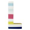 Home Accents * | Exclusive 6In Multi Stripe Wood Letter L