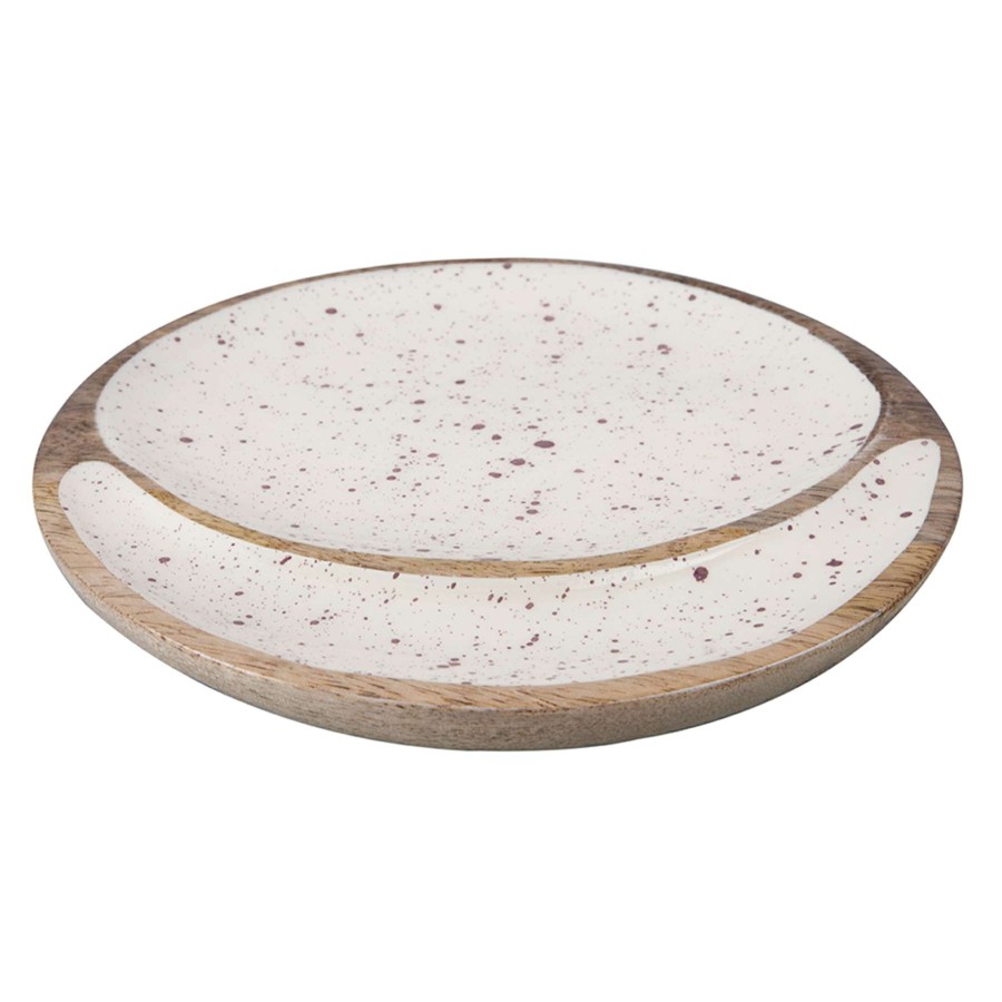 Home Accents * | Featured Round Wood Moon Tray, 8