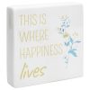 Home Accents * | Bargain Sale This Is Where Happiness Lives Ceramic Block Sign, 6