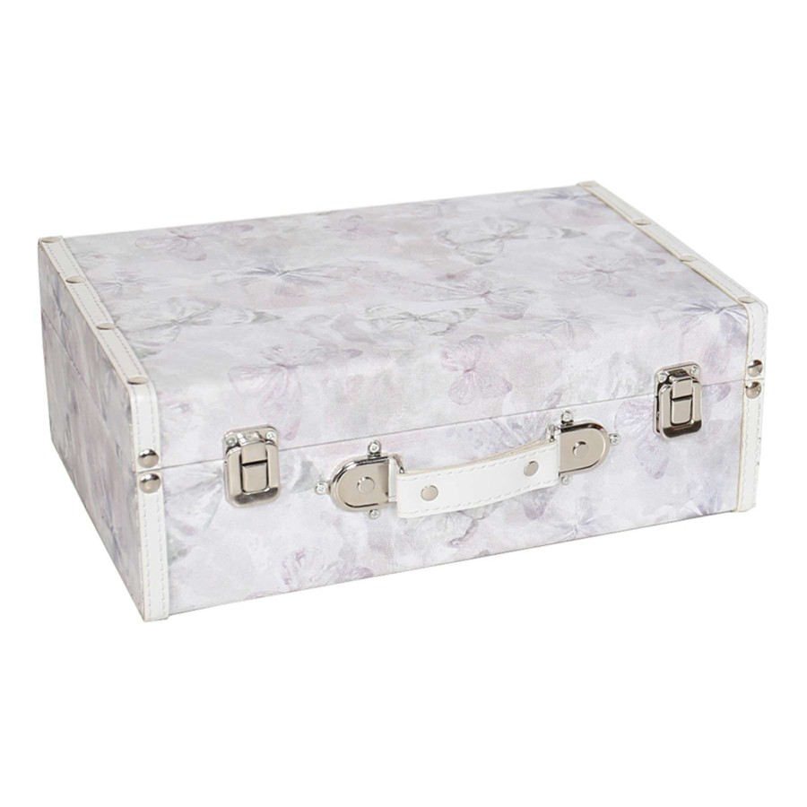 Home Accents * | Top Sellers Laila Ali Butterfly Suitcase Decor, 14 10