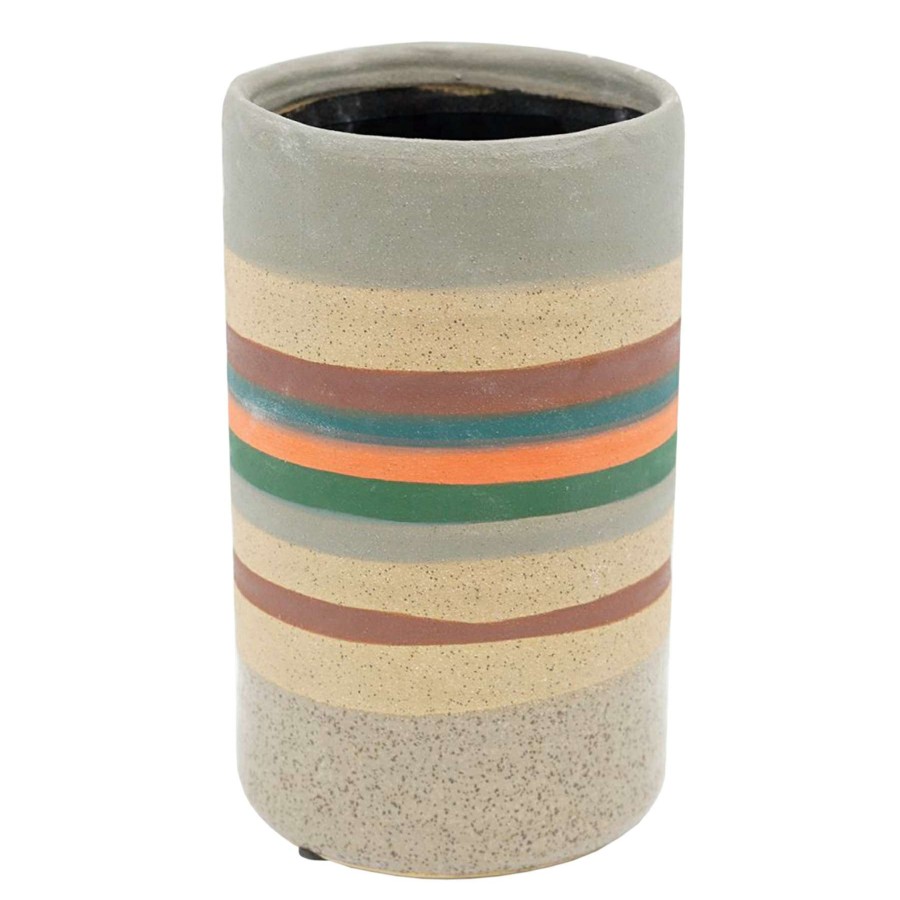 Home Accents * | Original Tracey Boyd Multi-Striped Ceramic Vase, 7