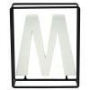 Home Accents * | Exclusive 7In. Metal Box Frame Resin Monogram M