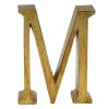 Home Accents * | Low Price 4In. Resin Gold Monogram M