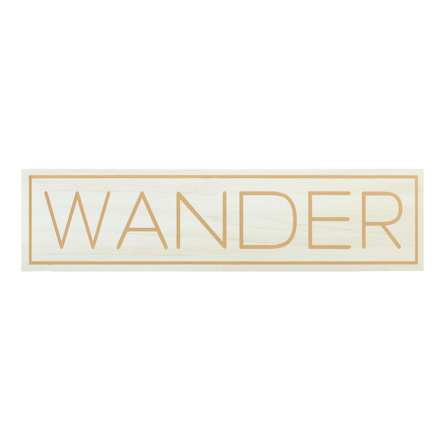 Home Accents * | Sale Wander Block Sign, 16 4