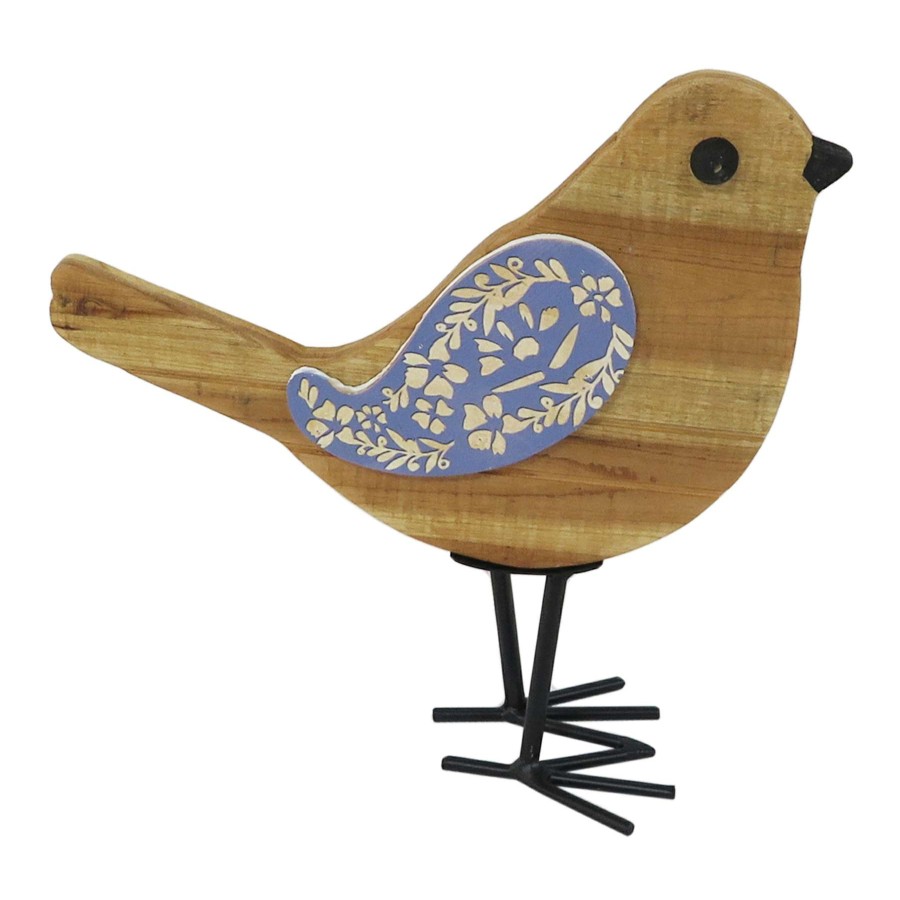 Home Accents * | Flash Sale Printed Wooden Bird Figurine, 10