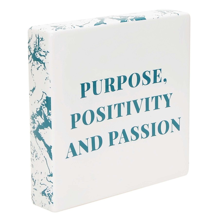 Home Accents * | Premium Laila Ali Purpose Ceramic Block Sign, 8