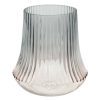 Home Accents * | Best Sellers Laila Ali Grey Ombre Ribbed Glass Vase, 6