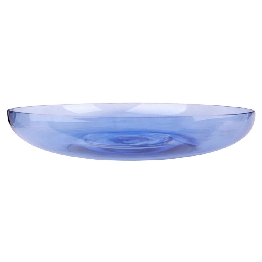 Home Accents * | Original Blue Glass Bowl Vase, 3