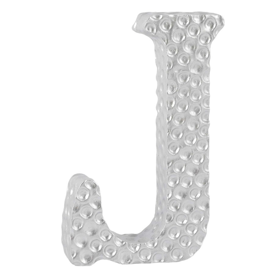 Home Accents * | Cheap Online 6 Silver Monogram Letter, J