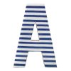 Home Accents * | Featured 6In Blue Stripe Wood Letter A