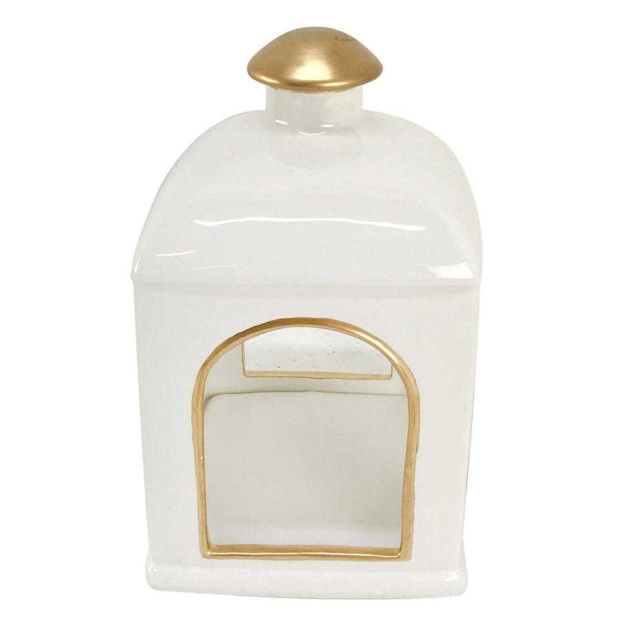 New Style * | Best Sellers Grace Mitchell White Ceramic Lantern, 5