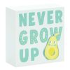 Home Accents * | Exclusive Design Never Grow Up Ceramic Block Sign, 4