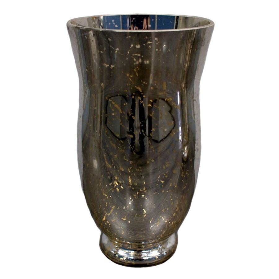 Home Accents * | Reliable Quality Silver Glass Vase, 14.5