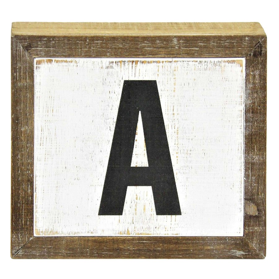 Home Accents * | Exclusive 7X6 Faux Wood Monogram Sign A