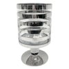 Home Accents * | Original Silver Striped Glass Hurricane Candle Holder, 8