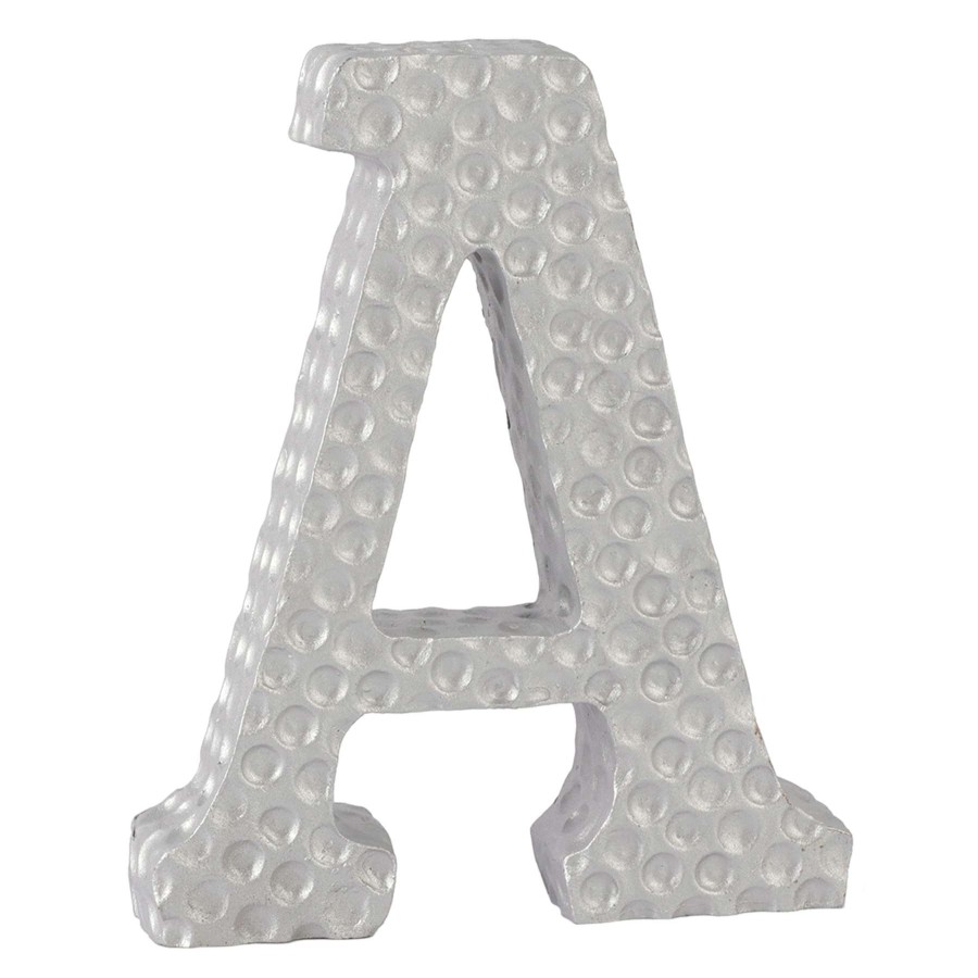 Home Accents * | Featured 6 Silver Monogram Letter, A