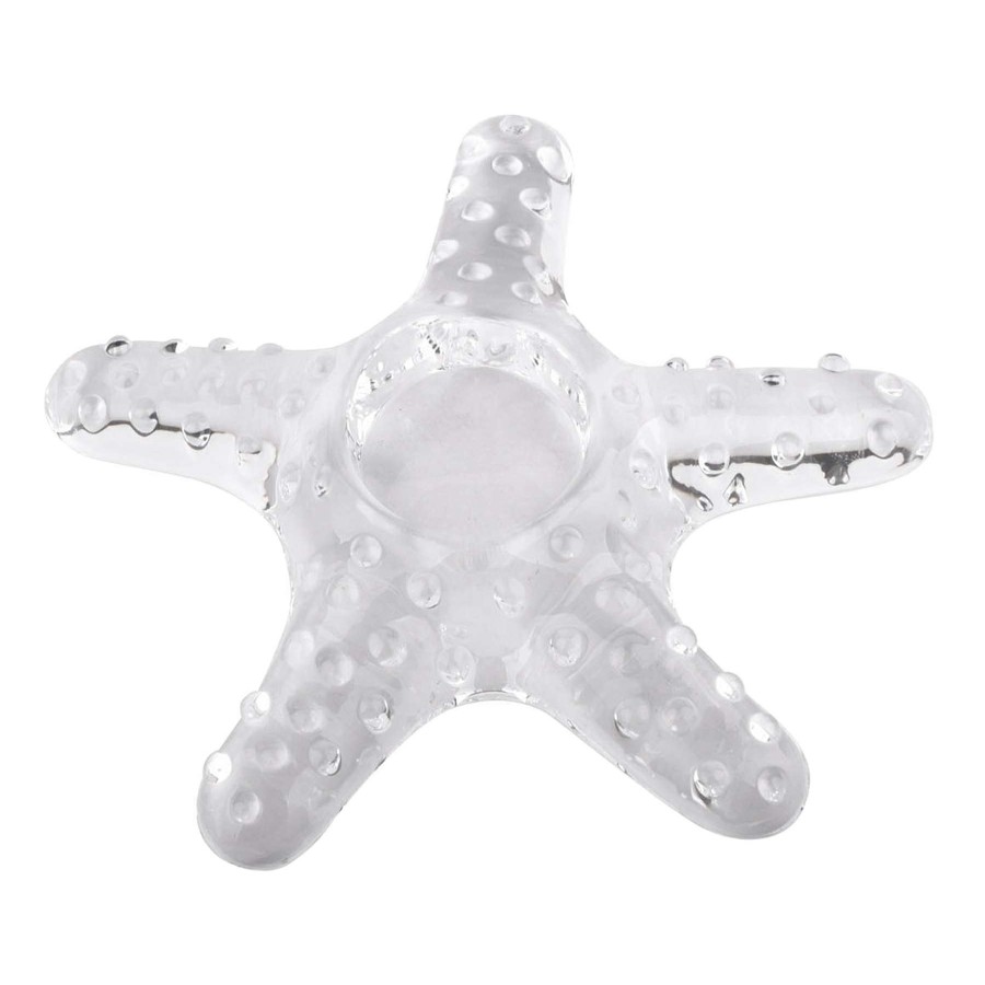 Home Accents * | Top Sellers Starfish Glass Candle Holder