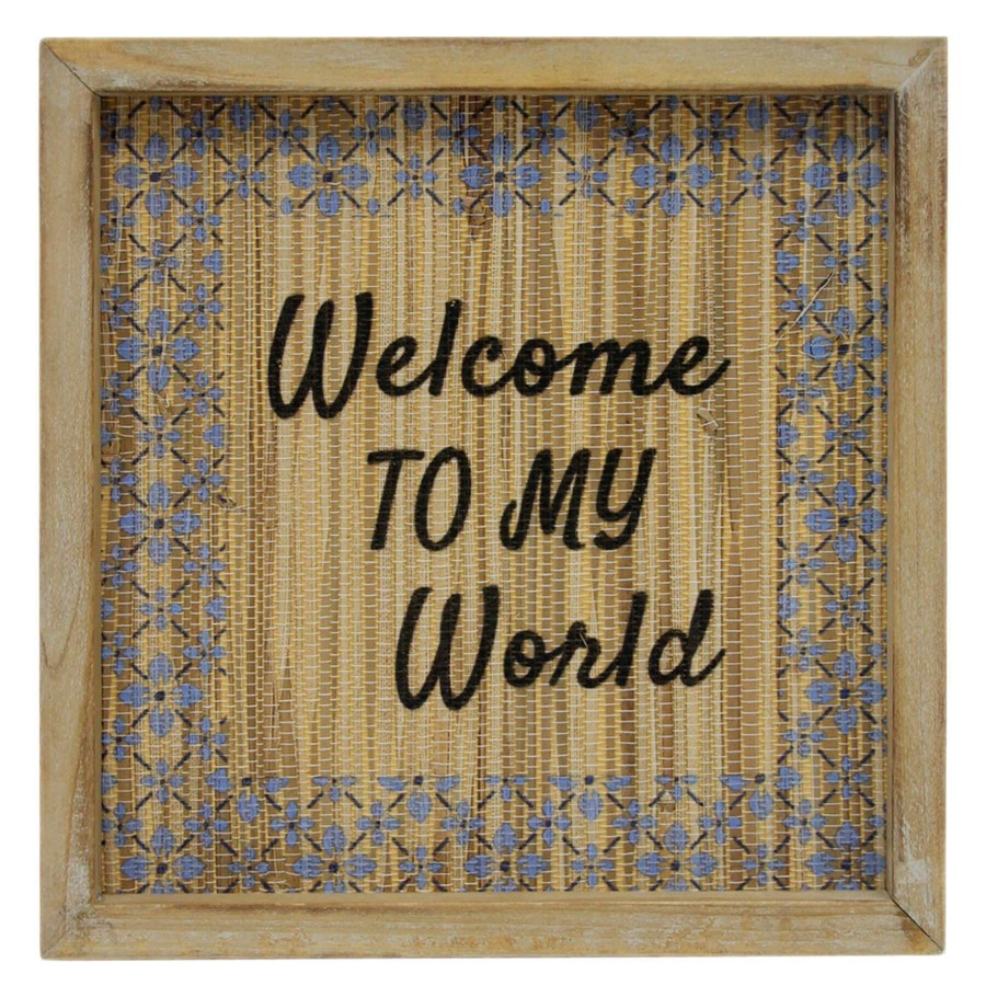 Home Accents * | Reliable Quality Tracey Boyd Welcome To My World Wooden Sign, 10