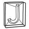 Home Accents * | Cheap Online 6X7 Metal Square Monogram J