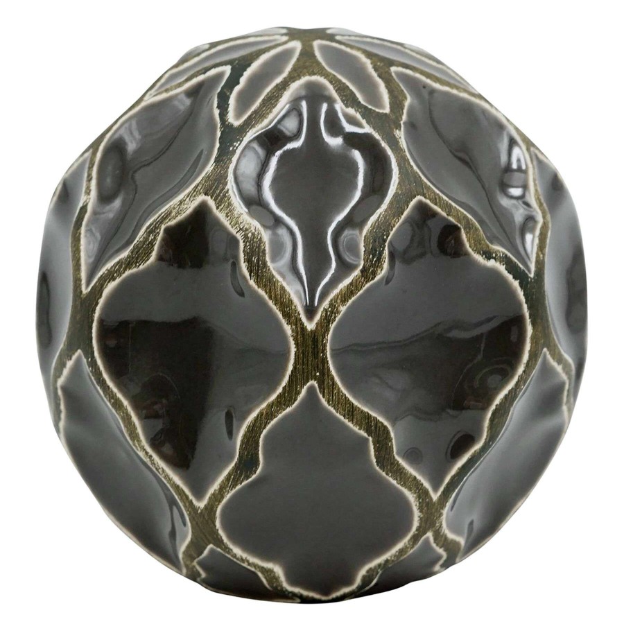 Home Accents * | Original Katherine Grey Ceramic Ball, 4