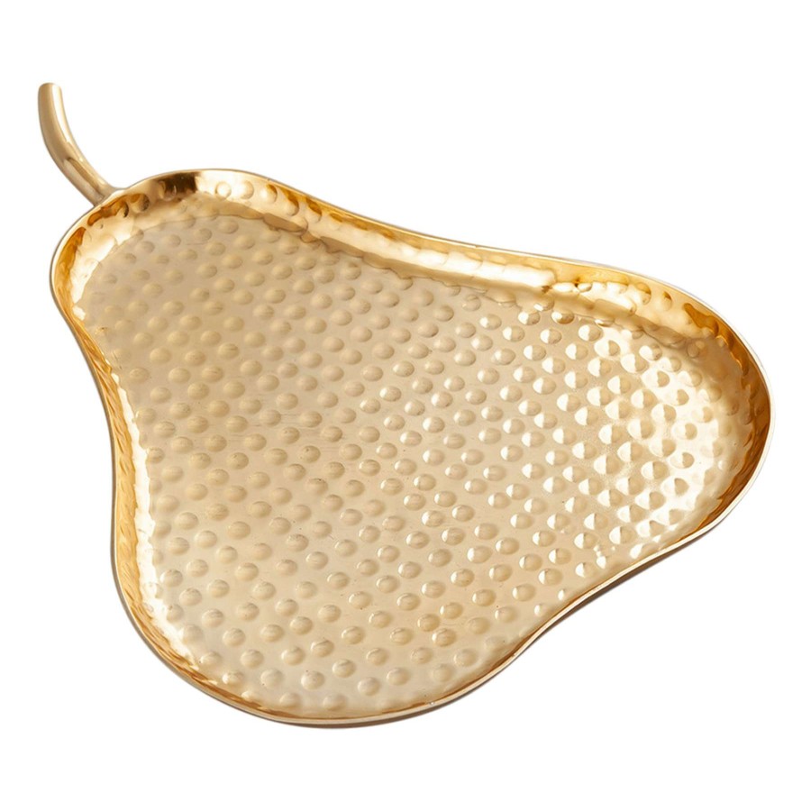 Home Accents * | Exclusive Grace Mitchell Hammered Pear Decorative Tray, 13