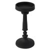 Home Accents * | Exclusive Black Metal Pillar Candle Holder, 9.6