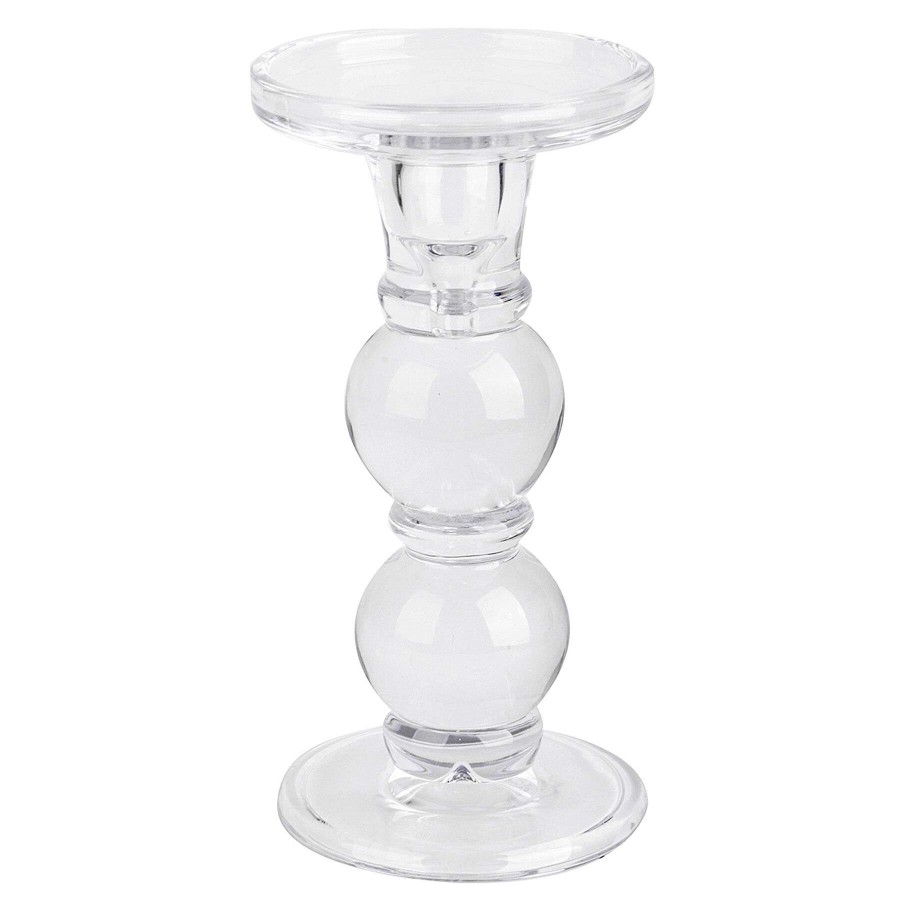 Home Accents * | Outlet Sale Glass Candle Holder, 7.5