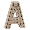 Home Accents * | Exclusive Design 7 Brown Carved Letter, A