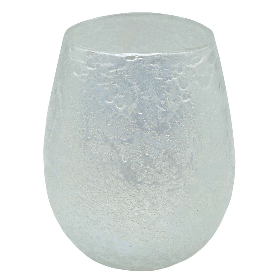 Home Accents * | Low Price White Shimmer Glass Vase, 9