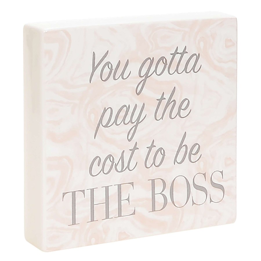 Home Accents * | Low Price Laila Ali The Boss Block Sign, 8