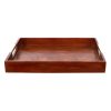 Home Accents * | Exclusive Design Brass Wood Tray, 16 12