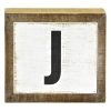 Home Accents * | Featured 7X6 Faux Wood Monogram Sign J