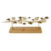 Home Accents * | Clearance Sale Tracey Boyd Gold Metal Floral Branch Tea Light Holder, 22