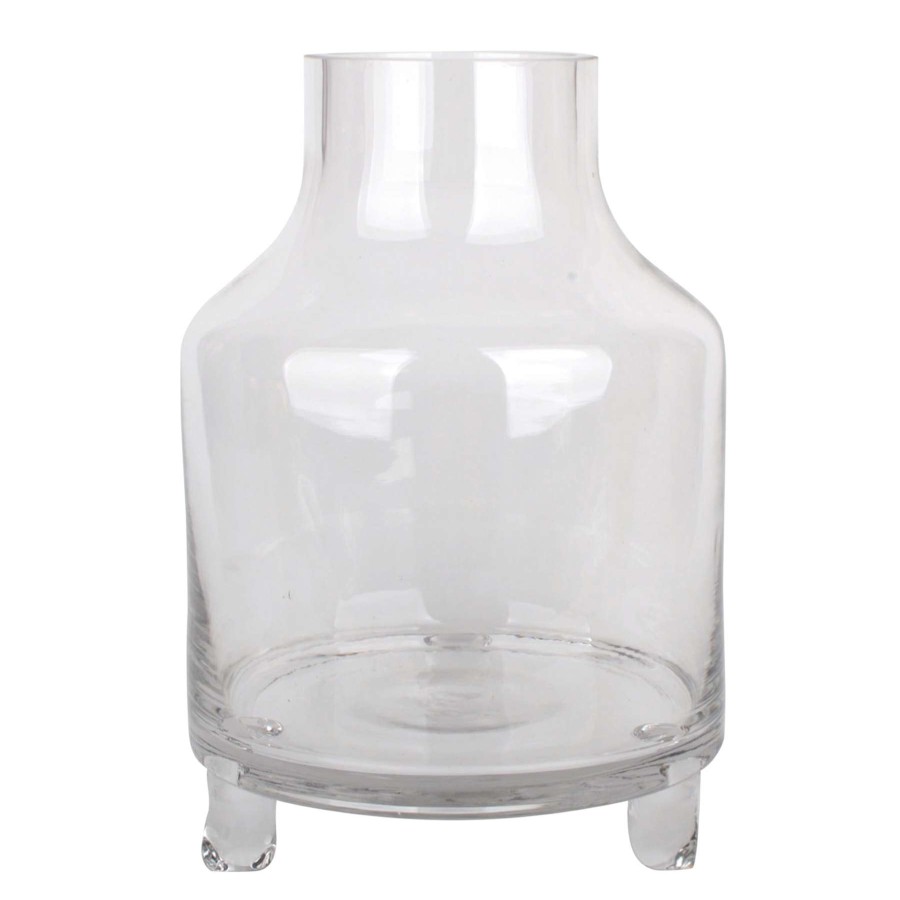 Home Accents * | Attractive Tracey Boyd Clear Glass Vase With Feet, 9