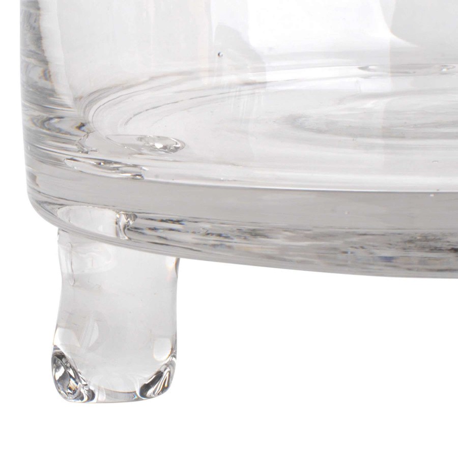 Home Accents * | Attractive Tracey Boyd Clear Glass Vase With Feet, 9