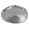 Home Accents * | Featured Silver Aluminum Hammered Tray, 14