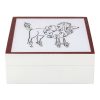 Home Accents * | Original White Poodle Wood Box, 5