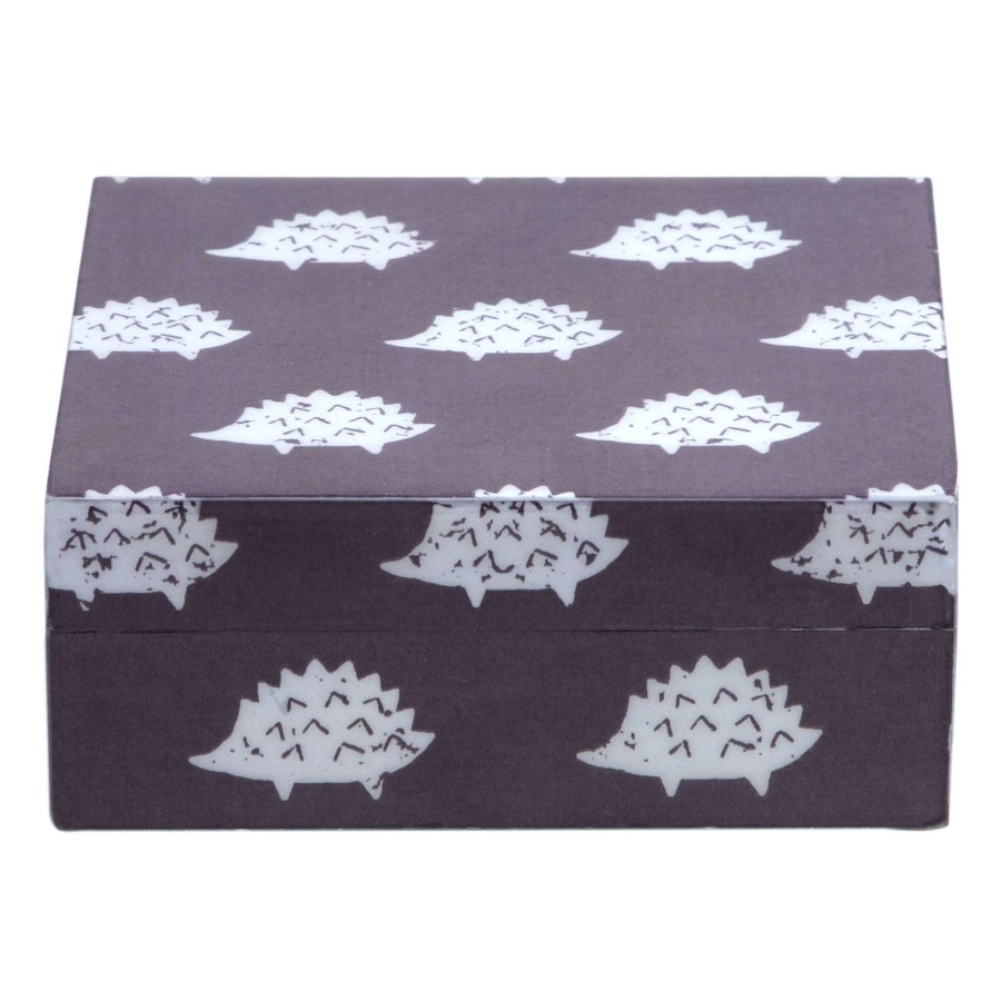 Home Accents * | Attractive Hedgehog Printed Decal Box, 5 4