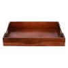 Home Accents * | Best Sellers Brass Wood Tray, 14 10